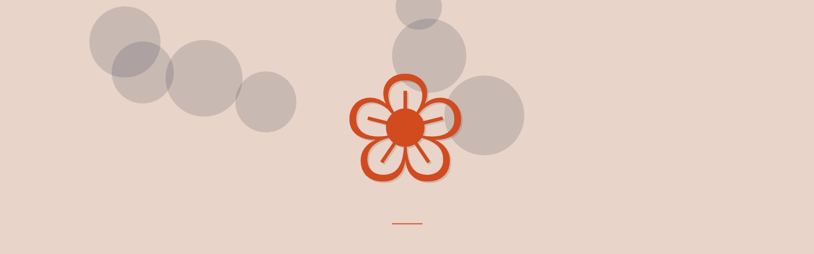 Círculos suaves em fundo rosé, identidade visual da categoria Beleza